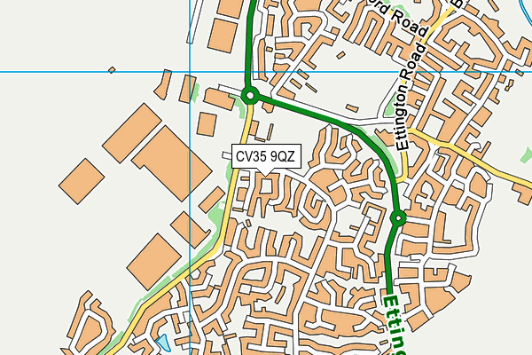 CV35 9QZ map - OS VectorMap District (Ordnance Survey)