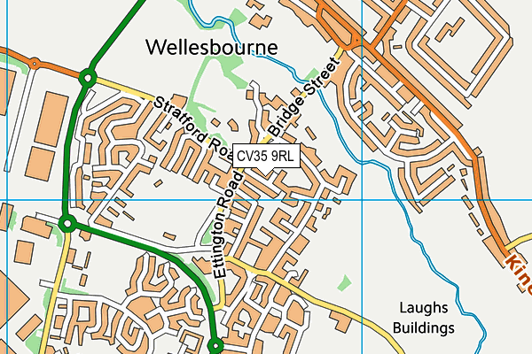 CV35 9RL map - OS VectorMap District (Ordnance Survey)
