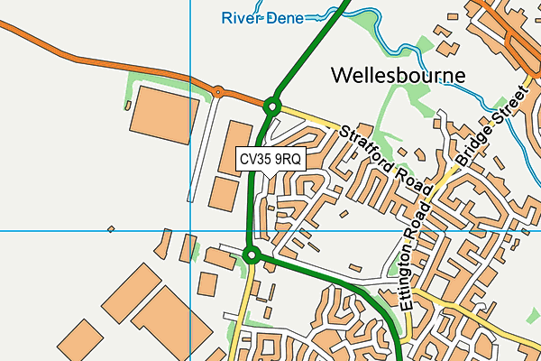 CV35 9RQ map - OS VectorMap District (Ordnance Survey)