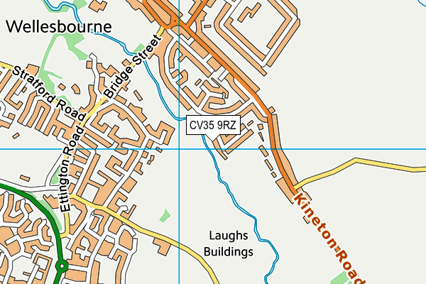 CV35 9RZ map - OS VectorMap District (Ordnance Survey)