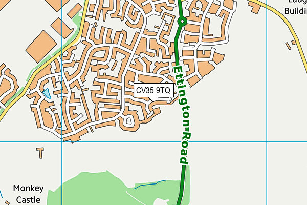 CV35 9TQ map - OS VectorMap District (Ordnance Survey)