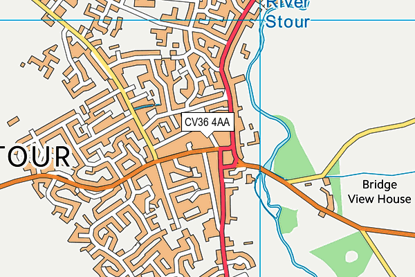 CV36 4AA map - OS VectorMap District (Ordnance Survey) CV36 4AA map - OS VectorMap District (Ordnance Survey)