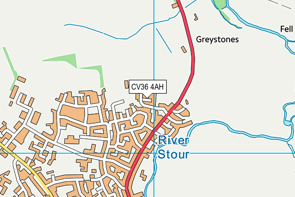CV36 4AH map - OS VectorMap District (Ordnance Survey)