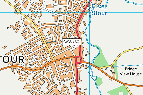 CV36 4AQ map - OS VectorMap District (Ordnance Survey) CV36 4AQ map - OS VectorMap District (Ordnance Survey)