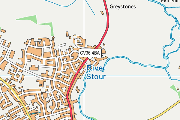 CV36 4BA map - OS VectorMap District (Ordnance Survey) CV36 4BA map - OS VectorMap District (Ordnance Survey)