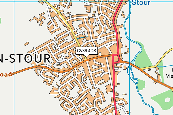 CV36 4DS map - OS VectorMap District (Ordnance Survey) CV36 4DS map - OS VectorMap District (Ordnance Survey)