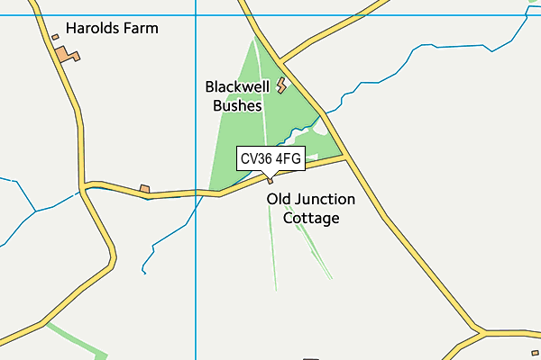 CV36 4FG map - OS VectorMap District (Ordnance Survey) CV36 4FG map - OS VectorMap District (Ordnance Survey)