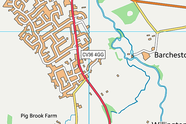 CV36 4GG map - OS VectorMap District (Ordnance Survey) CV36 4GG map - OS VectorMap District (Ordnance Survey)