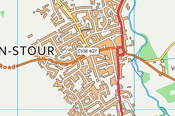 CV36 4GY map - OS VectorMap District (Ordnance Survey) CV36 4GY map - OS VectorMap District (Ordnance Survey)