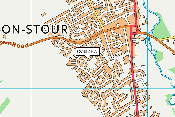 CV36 4HW map - OS VectorMap District (Ordnance Survey) CV36 4HW map - OS VectorMap District (Ordnance Survey)