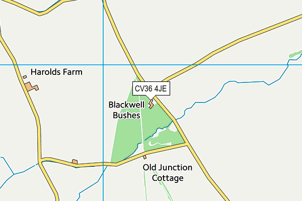 CV36 4JE map - OS VectorMap District (Ordnance Survey) CV36 4JE map - OS VectorMap District (Ordnance Survey)