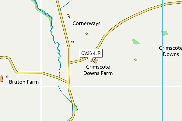 CV36 4JR map - OS VectorMap District (Ordnance Survey) CV36 4JR map - OS VectorMap District (Ordnance Survey)