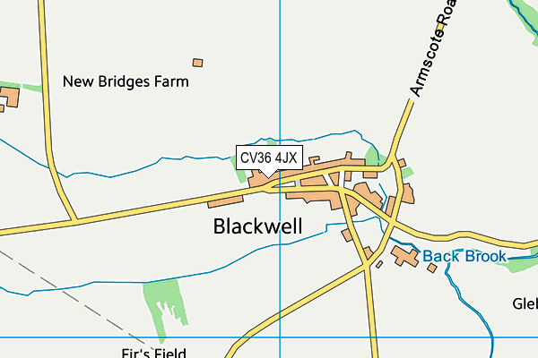 CV36 4JX map - OS VectorMap District (Ordnance Survey) CV36 4JX map - OS VectorMap District (Ordnance Survey)