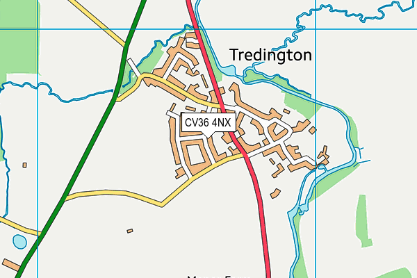 CV36 4NX map - OS VectorMap District (Ordnance Survey) CV36 4NX map - OS VectorMap District (Ordnance Survey)