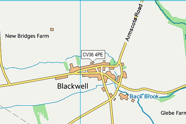 CV36 4PE map - OS VectorMap District (Ordnance Survey) CV36 4PE map - OS VectorMap District (Ordnance Survey)