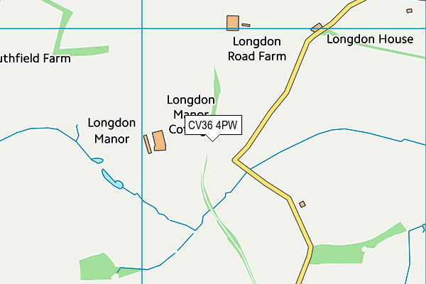 CV36 4PW map - OS VectorMap District (Ordnance Survey) CV36 4PW map - OS VectorMap District (Ordnance Survey)