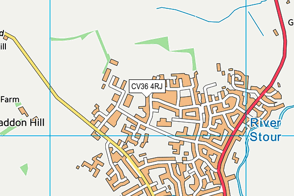 CV36 4RJ map - OS VectorMap District (Ordnance Survey) CV36 4RJ map - OS VectorMap District (Ordnance Survey)
