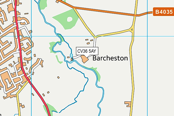 CV36 5AY map - OS VectorMap District (Ordnance Survey) CV36 5AY map - OS VectorMap District (Ordnance Survey)