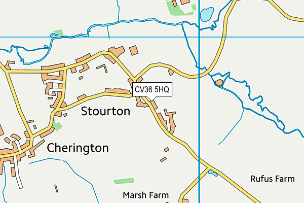 CV36 5HQ map - OS VectorMap District (Ordnance Survey)