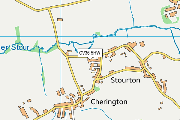 CV36 5HW map - OS VectorMap District (Ordnance Survey) CV36 5HW map - OS VectorMap District (Ordnance Survey)