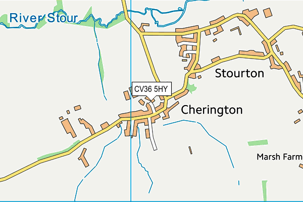 CV36 5HY map - OS VectorMap District (Ordnance Survey) CV36 5HY map - OS VectorMap District (Ordnance Survey)