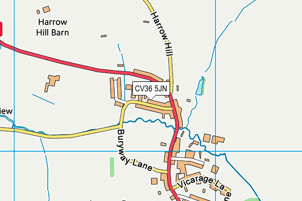 CV36 5JN map - OS VectorMap District (Ordnance Survey)