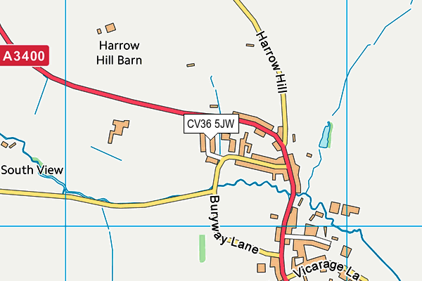 CV36 5JW map - OS VectorMap District (Ordnance Survey) CV36 5JW map - OS VectorMap District (Ordnance Survey)