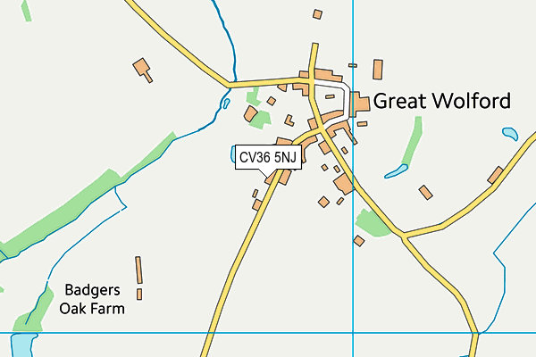 CV36 5NJ map - OS VectorMap District (Ordnance Survey) CV36 5NJ map - OS VectorMap District (Ordnance Survey)