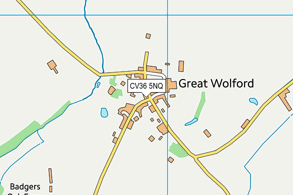 CV36 5NQ map - OS VectorMap District (Ordnance Survey) CV36 5NQ map - OS VectorMap District (Ordnance Survey)