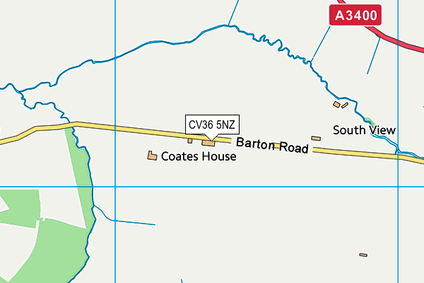 CV36 5NZ map - OS VectorMap District (Ordnance Survey) CV36 5NZ map - OS VectorMap District (Ordnance Survey)
