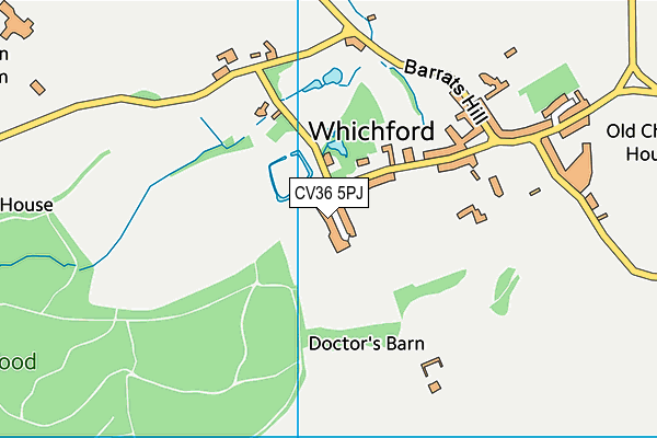CV36 5PJ map - OS VectorMap District (Ordnance Survey) CV36 5PJ map - OS VectorMap District (Ordnance Survey)