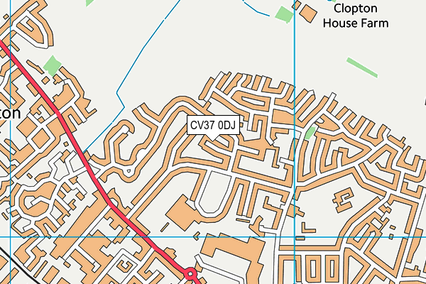 CV37 0DJ map - OS VectorMap District (Ordnance Survey) CV37 0DJ map - OS VectorMap District (Ordnance Survey)