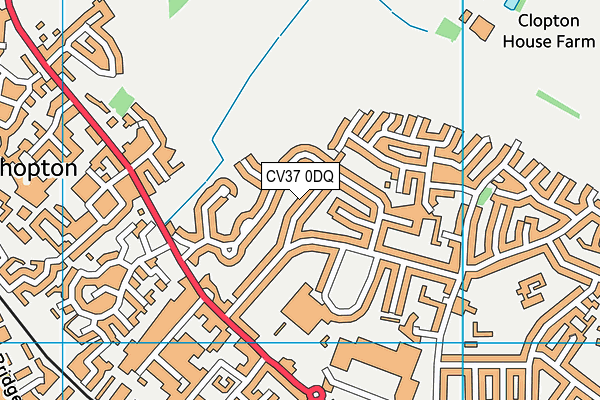 CV37 0DQ map - OS VectorMap District (Ordnance Survey) CV37 0DQ map - OS VectorMap District (Ordnance Survey)