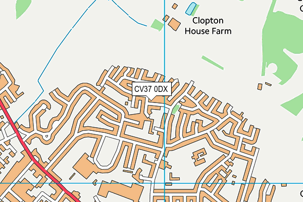 CV37 0DX map - OS VectorMap District (Ordnance Survey) CV37 0DX map - OS VectorMap District (Ordnance Survey)