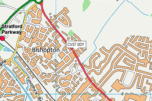 CV37 0DY map - OS VectorMap District (Ordnance Survey) CV37 0DY map - OS VectorMap District (Ordnance Survey)