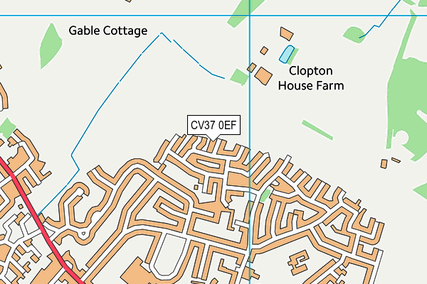 CV37 0EF map - OS VectorMap District (Ordnance Survey) CV37 0EF map - OS VectorMap District (Ordnance Survey)