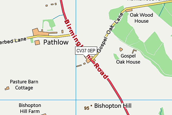 CV37 0EP map - OS VectorMap District (Ordnance Survey) CV37 0EP map - OS VectorMap District (Ordnance Survey)