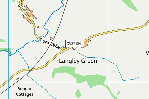CV37 0HJ map - OS VectorMap District (Ordnance Survey) CV37 0HJ map - OS VectorMap District (Ordnance Survey)