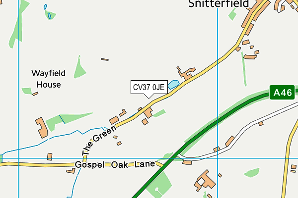 CV37 0JE map - OS VectorMap District (Ordnance Survey) CV37 0JE map - OS VectorMap District (Ordnance Survey)