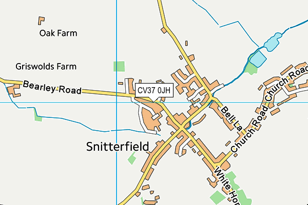 CV37 0JH map - OS VectorMap District (Ordnance Survey)