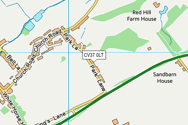 CV37 0LT map - OS VectorMap District (Ordnance Survey)