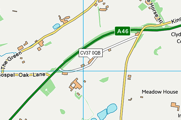 CV37 0QB map - OS VectorMap District (Ordnance Survey) CV37 0QB map - OS VectorMap District (Ordnance Survey)