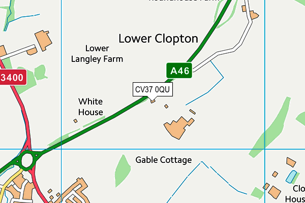 CV37 0QU map - OS VectorMap District (Ordnance Survey) CV37 0QU map - OS VectorMap District (Ordnance Survey)