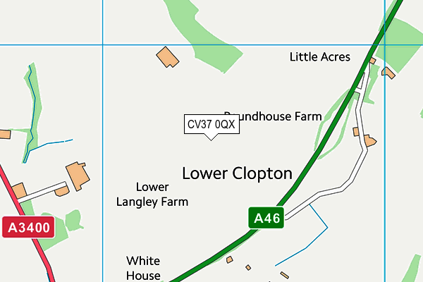 CV37 0QX map - OS VectorMap District (Ordnance Survey) CV37 0QX map - OS VectorMap District (Ordnance Survey)