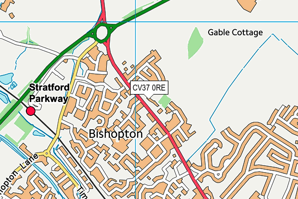 CV37 0RE map - OS VectorMap District (Ordnance Survey)