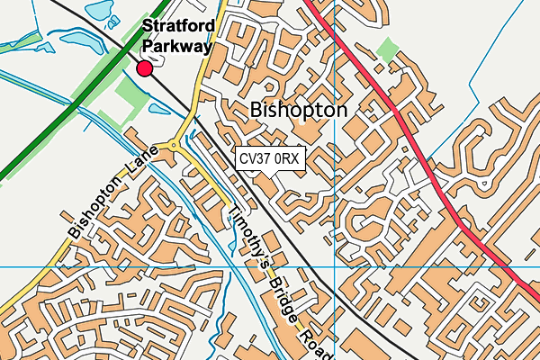CV37 0RX map - OS VectorMap District (Ordnance Survey)