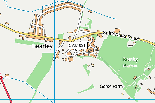 CV37 0ST map - OS VectorMap District (Ordnance Survey)
