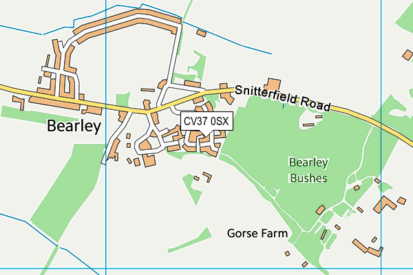CV37 0SX map - OS VectorMap District (Ordnance Survey)