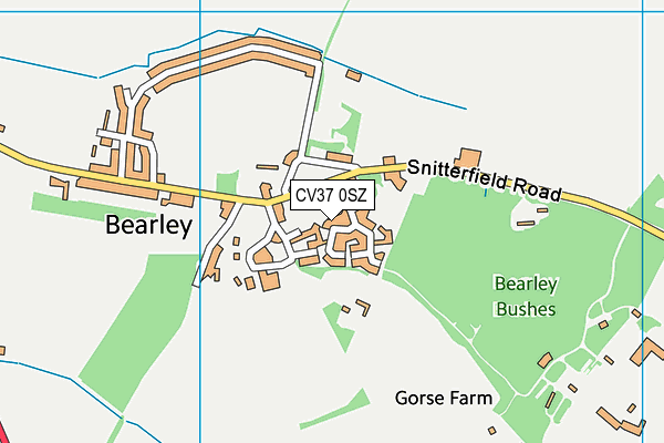 CV37 0SZ map - OS VectorMap District (Ordnance Survey)