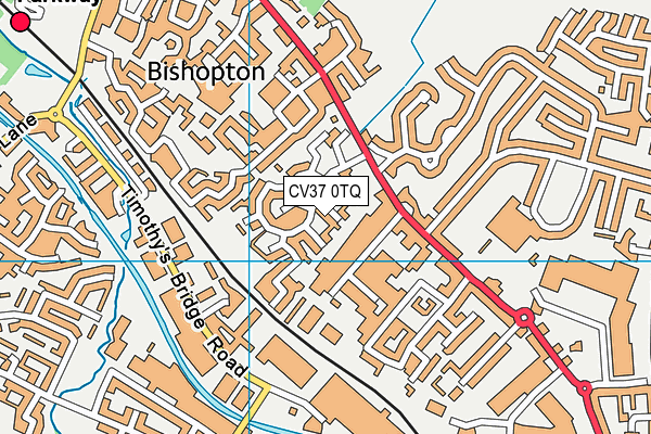 CV37 0TQ map - OS VectorMap District (Ordnance Survey)